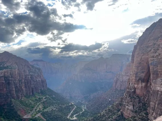 Canyon overlook at Zion National Park.