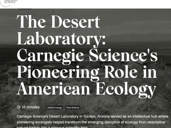 A clipping of the Carnegie Science title article.