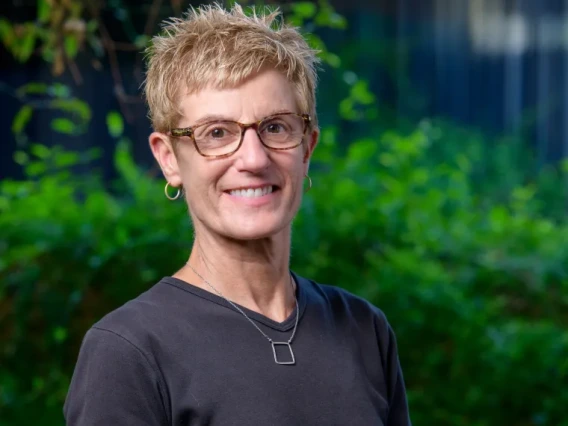 A headshot of Sharon Collinge.