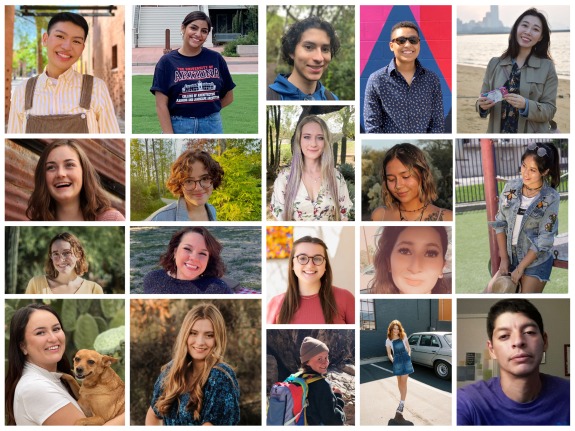 Collage of Earth Grant student headshots from the 2022-2023 cohort