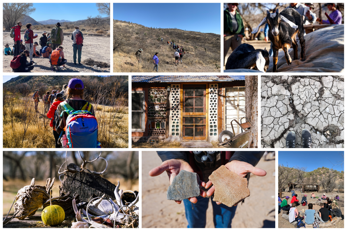 Collage of images from the Liverman Scholars' visit to Cascabel Conservation