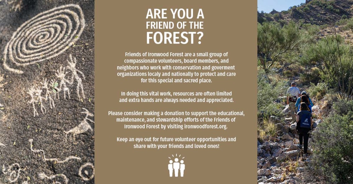 Flyer image for Friends of Ironwood Forest National Monument made by Liverman Scholars