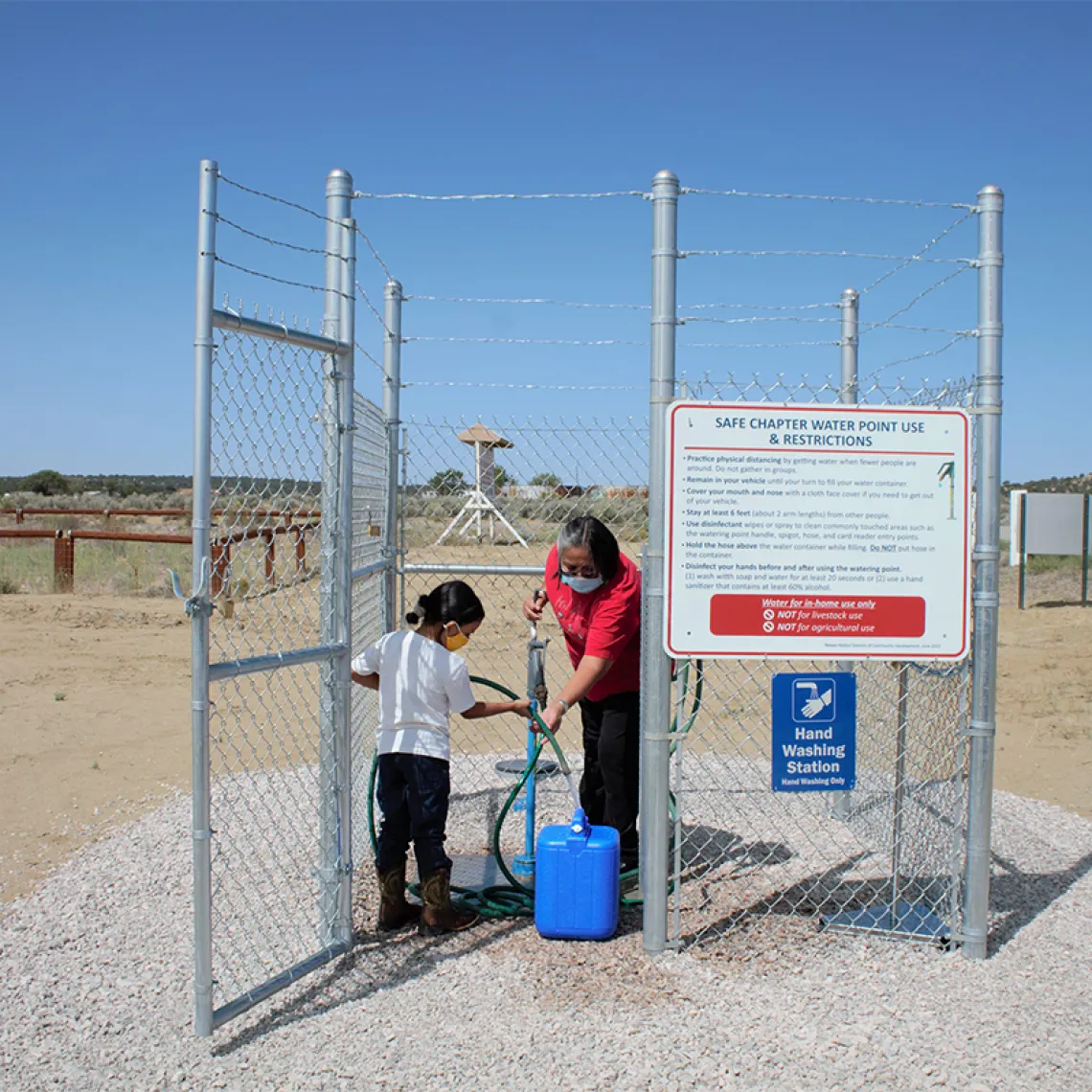 Water station on Native Nation