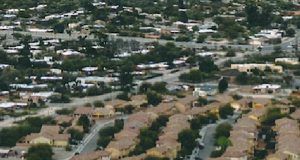 Downtown Tucson as seen from Tumamoc Hill.