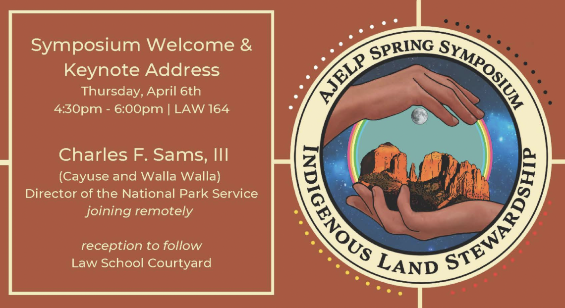 AJELP Indigenous Land Stewardship logo and symposium information.