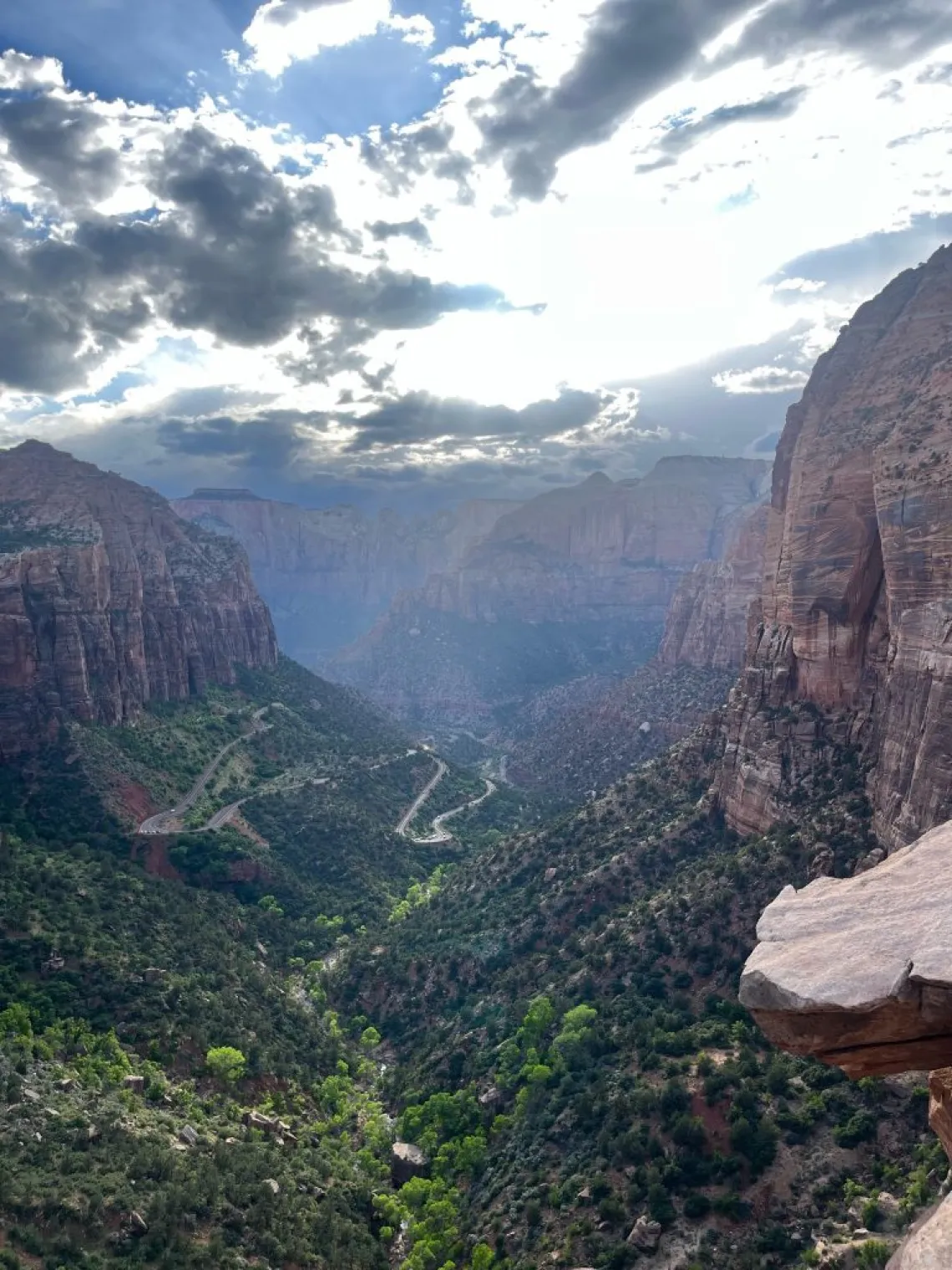 Canyon overlook at Zion National Park.