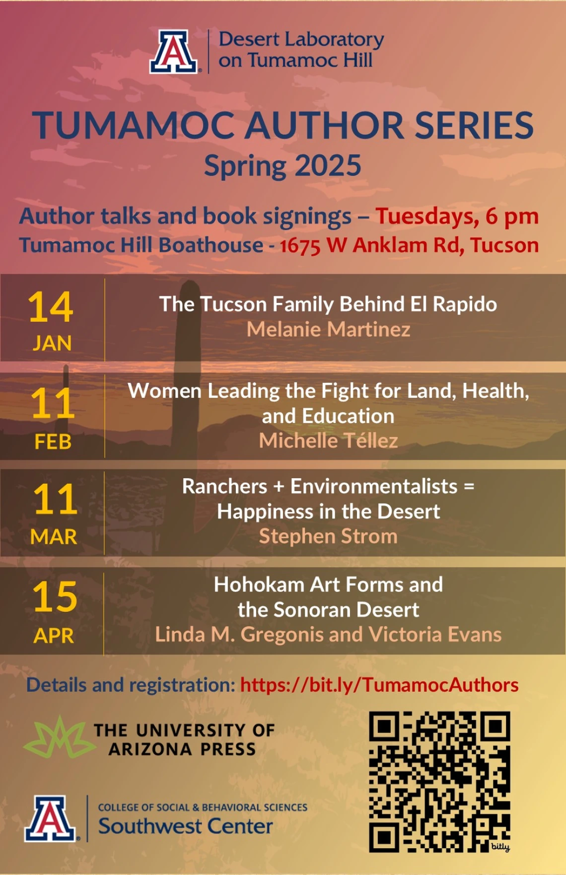 Tumamoc Author Series: Spring 25 flyer_UPDATED