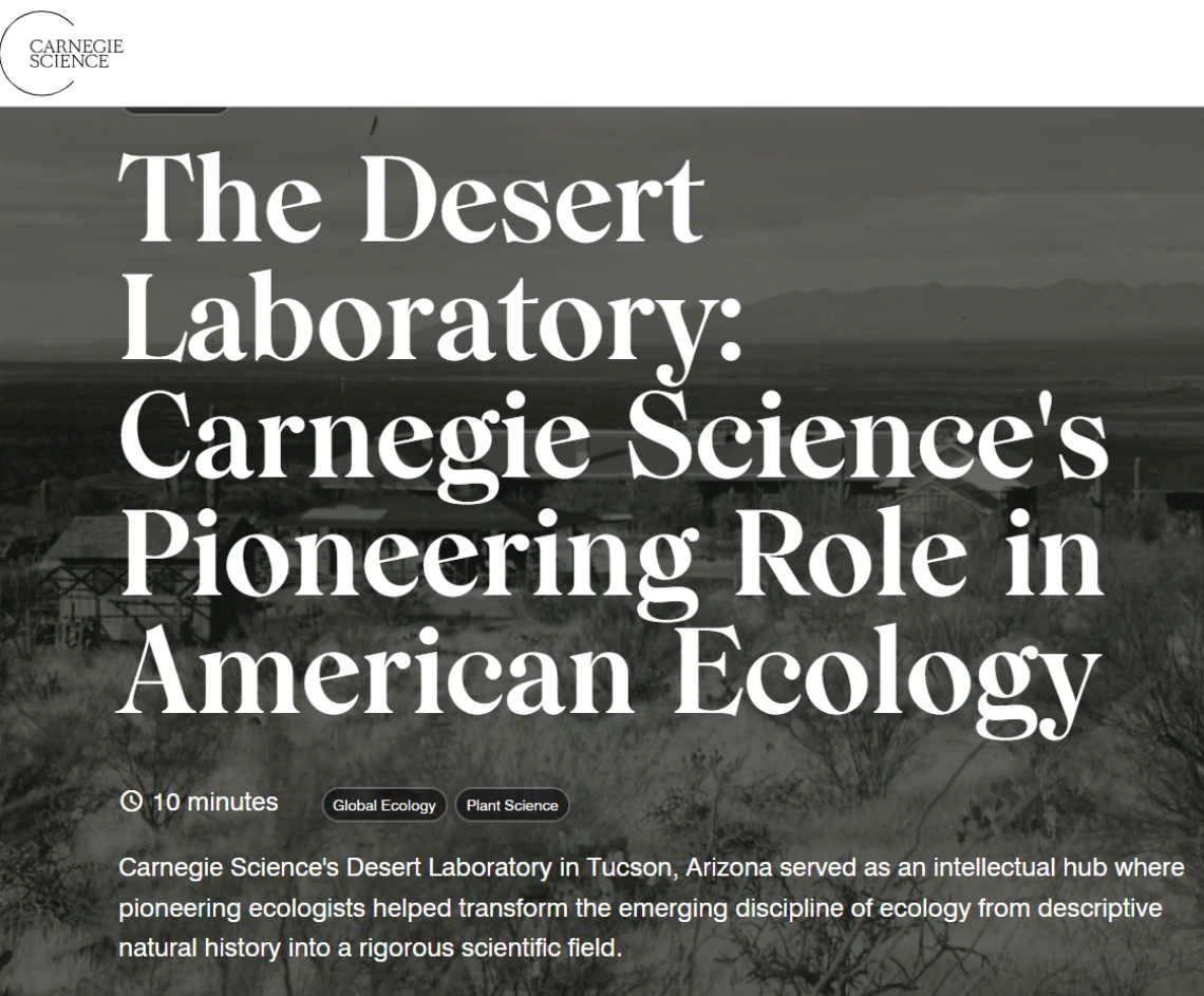 A clipping of the Carnegie Science title article.