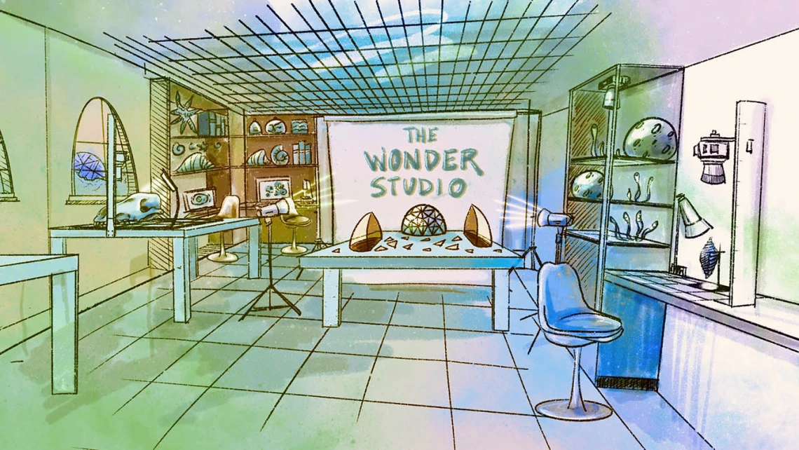 An artistic representation of the Wonder Studio.