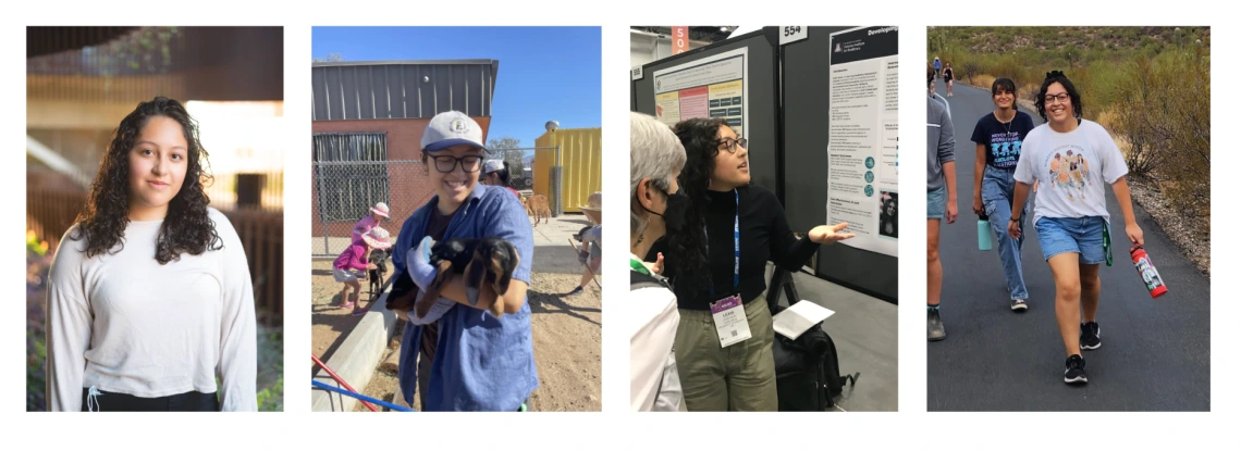 Four pictures of Lexis during their time in Earth Grant