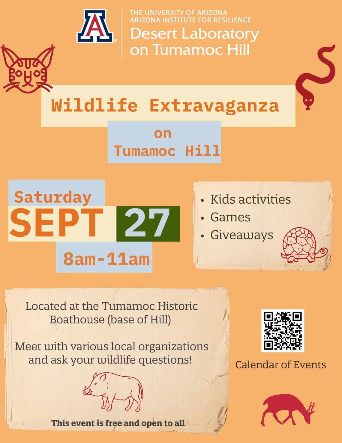 Wildlife Extravaganza in Tumamoc Hill Info. Sheet
