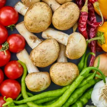 An assortment of colorful vegetables.