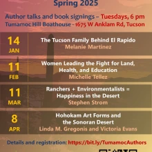 Tumamoc Author Series: Spring 25 flyer