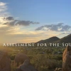 A desert landscape bathed in sunlight with the words 'Climate Assessment for the Southwest.'