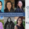 A poster with photos of the awardees.